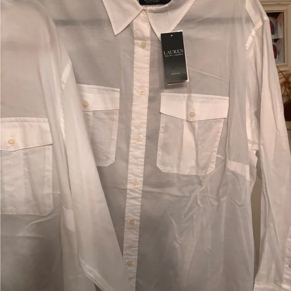 Ralph Lauren White Button Down Shirt - Picture 3 of 3